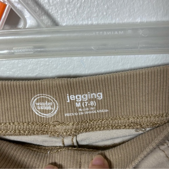 Wonder Nation Girls Kids‎ Khaki Tan Pants School Uniform Jeggings size M(7/8). - Picture 4 of 8